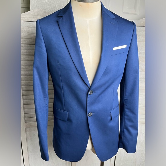 ZARA navy suit jacket sz 38